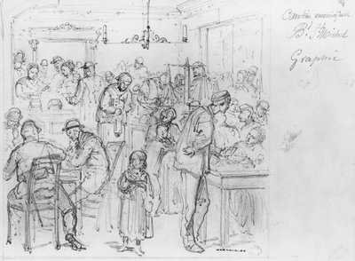 Album of the Siege of Paris, Municipal Canteen Boulevard St. Michel by Gustave Dore